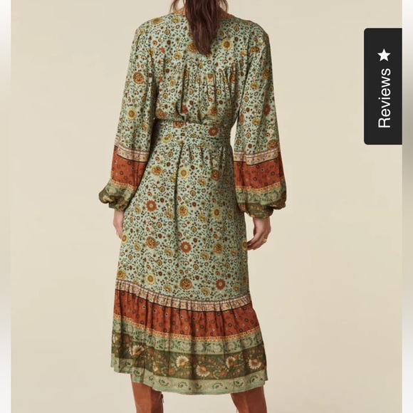 NWT Spell Lady Untamed Button Through Midi in Matcha size small - Picture 5 of 16